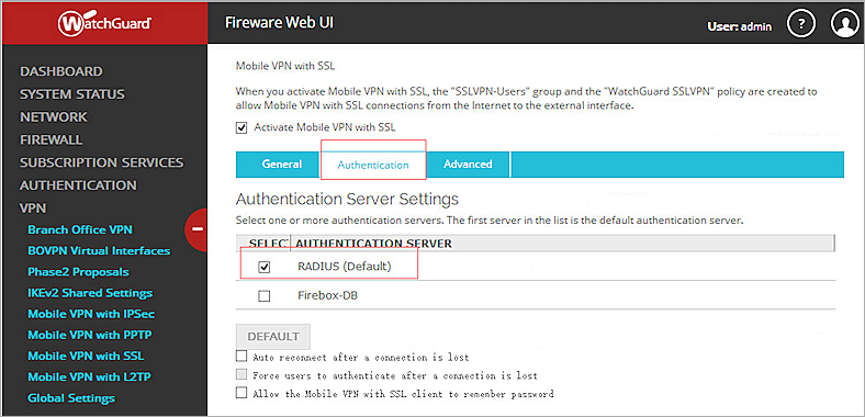 watchguard mobile vpn client with ssl certificate